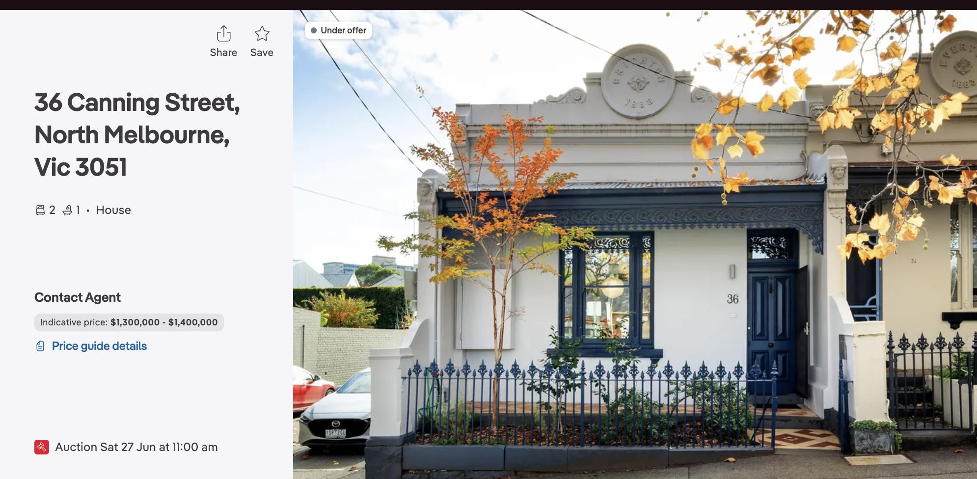 36 Canning Street, North Melbourne — traditional Victorian cottage