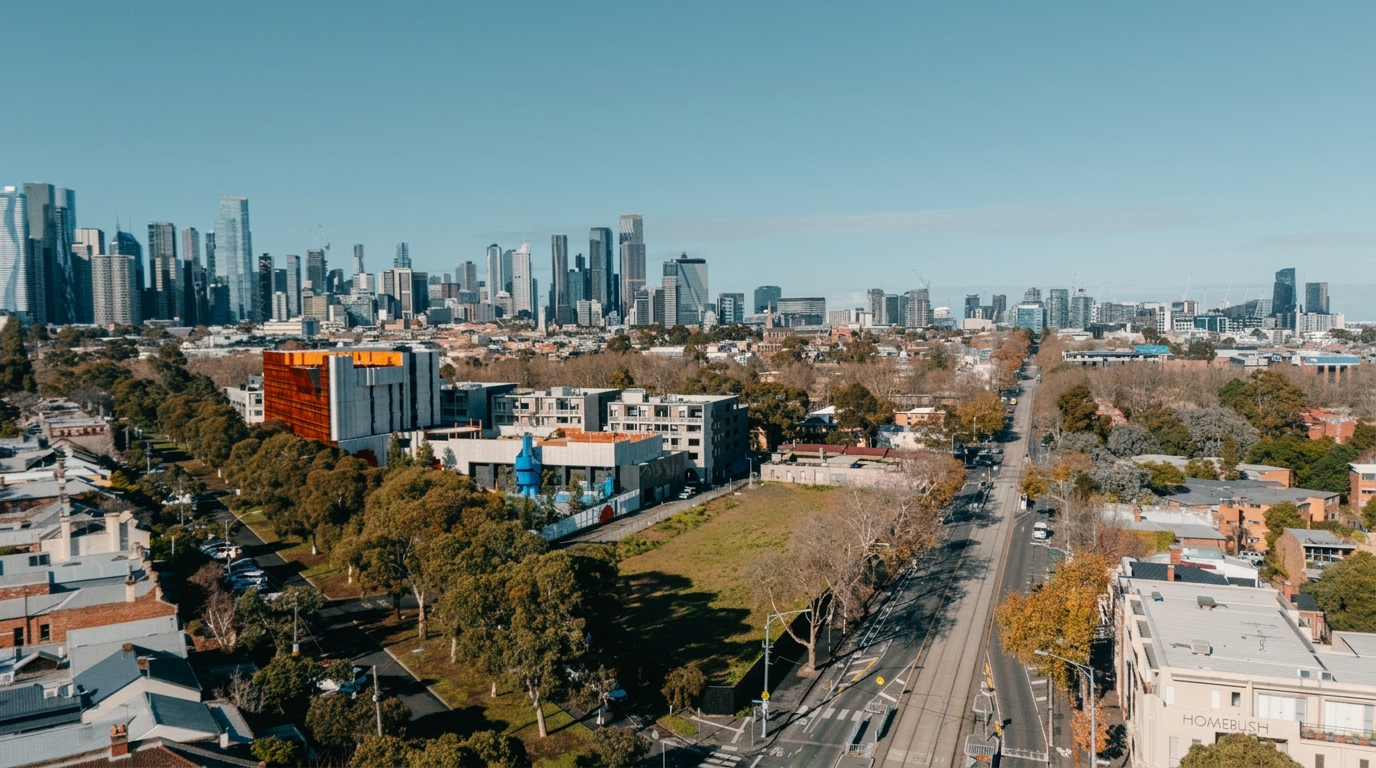 Aerial view of site