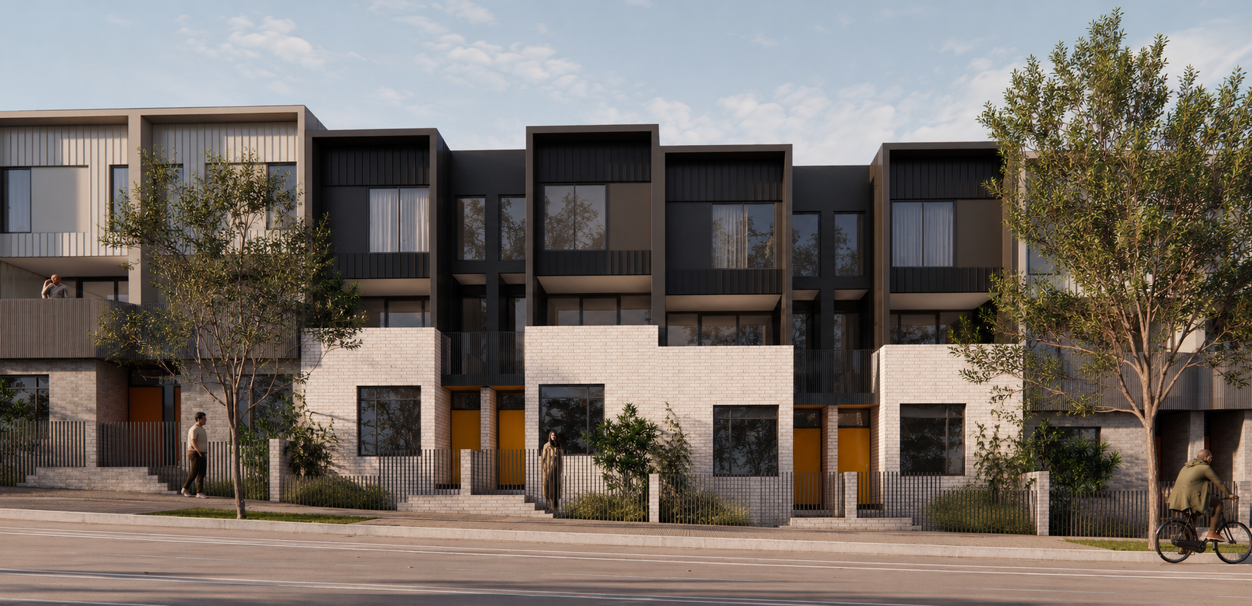 366–422 Abbotsford Street streetscape render